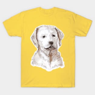 Labrador Puppy Watercolor painting T-Shirt